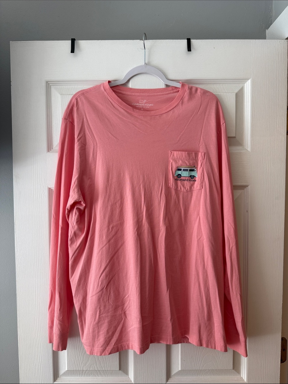 Vineyard Vines Long Sleeve Pocket Tee "Early Morning Board Meeting"